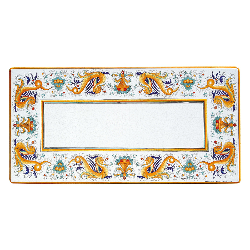 Table rectangulaire en pierre de lave Raffaello