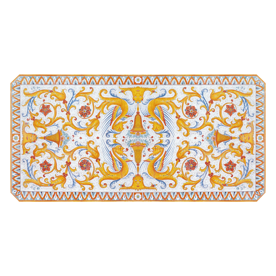 Table rectangulaire en pierre de lave Raffaello Pieno