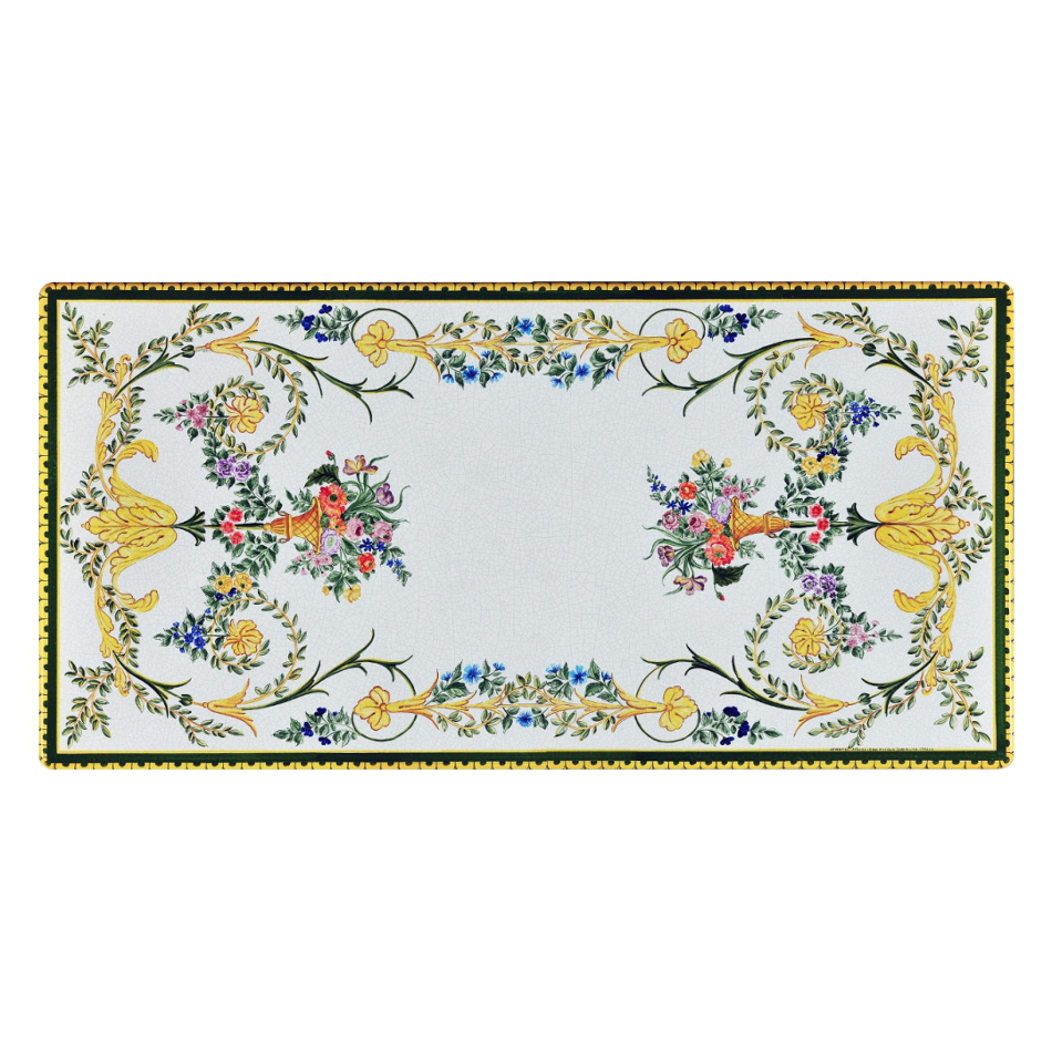 Table rectangulaire en pierre de lave Settecento
