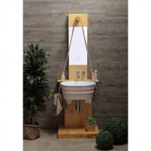 Lavabo ovale à poser/suspendu Tinozza Rose Aquerelle Mat