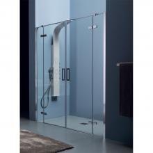 Cabine de douche en niche cm 140x200 avec double porte battante 8MILL INFINITY