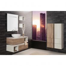 Composition Suspendue salle de bains Unika cm 100 avec colonnes