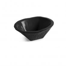 Lavabo à Poser/Suspendu Ovale Terra Noir Profond Brillant